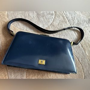 Moschino navy blue clutch